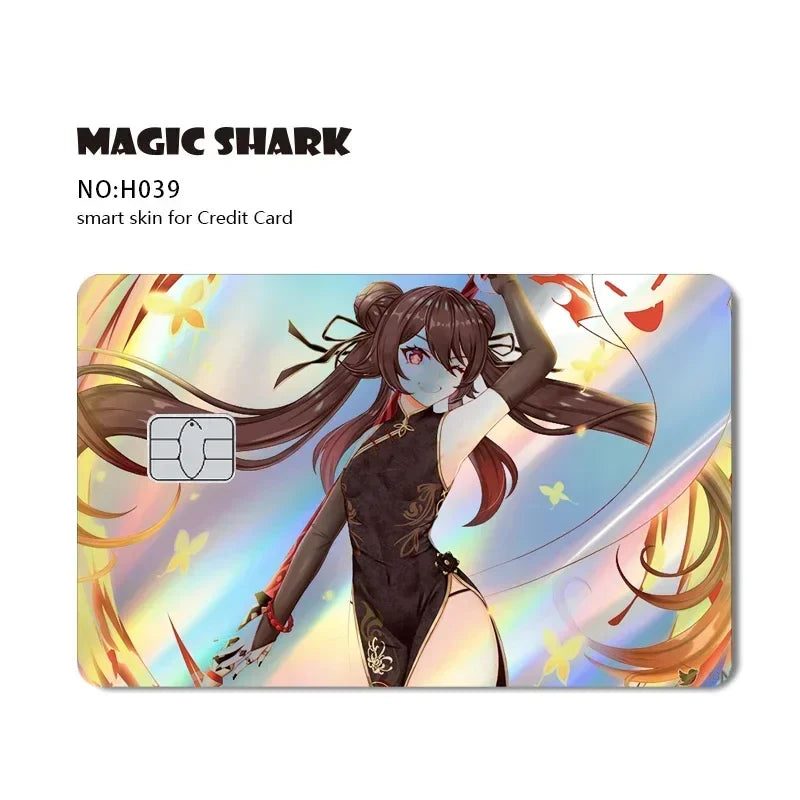 Holographic Anime Spider Card Skin Sticker