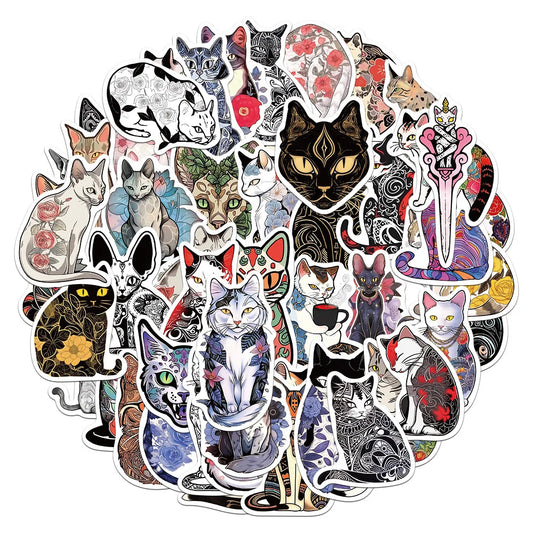 Cute Cartoon Animal Stickers Decal for Laptop, Motorcycle, Luggage, Snowboard, Fridge - 10/30/50pcs