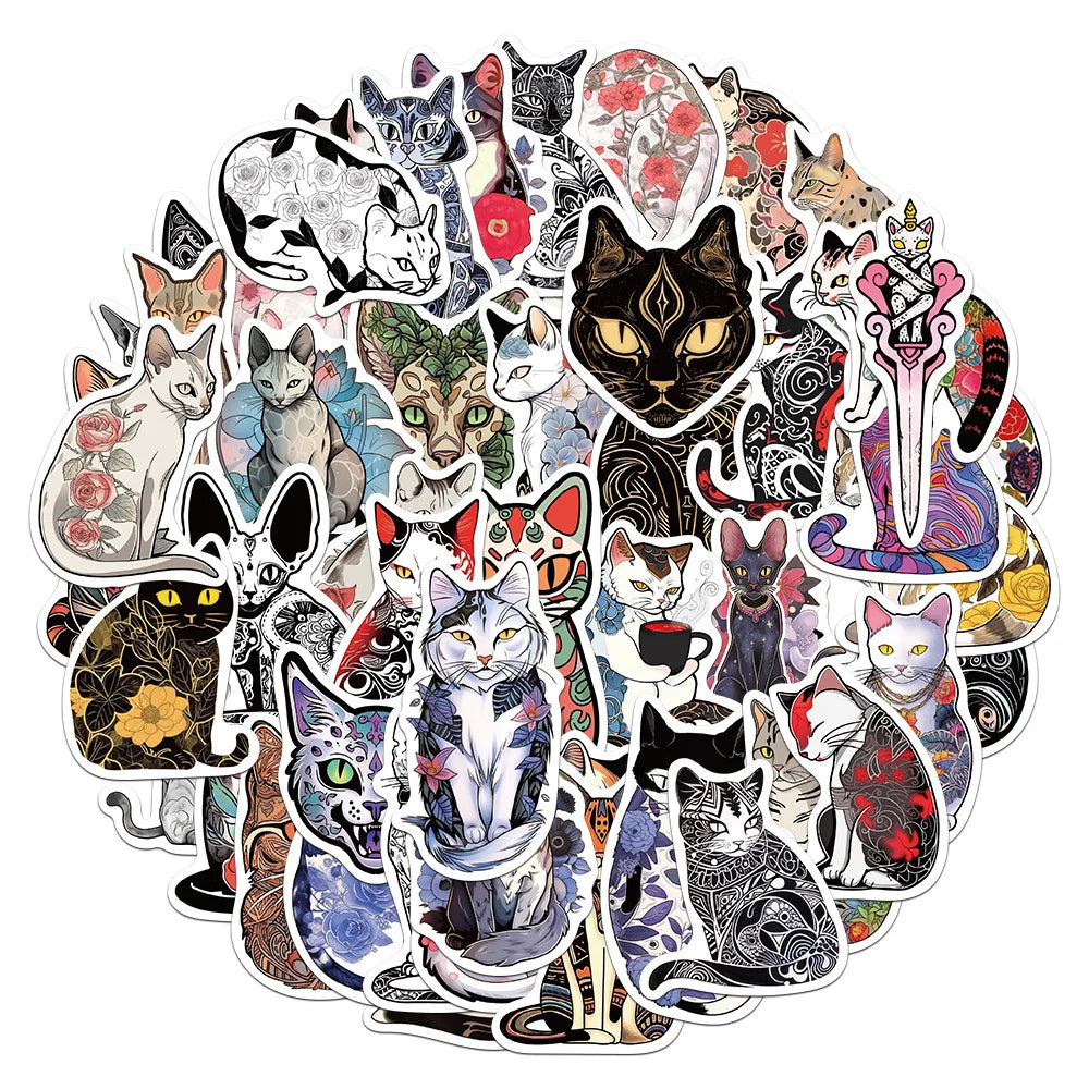 Cute Cartoon Animal Stickers Decal for Laptop, Motorcycle, Luggage, Snowboard, Fridge - 10/30/50pcs