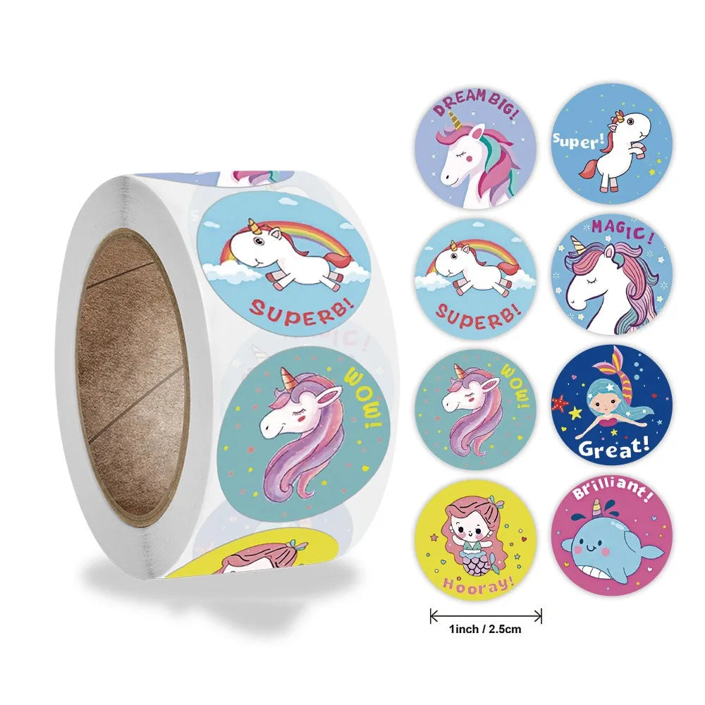 50-500pcs Cute Cartoon Animal Decoration Sticker Cake Label Birthday Wedding Party Sticker Envelope Office Stationery Kids Gift