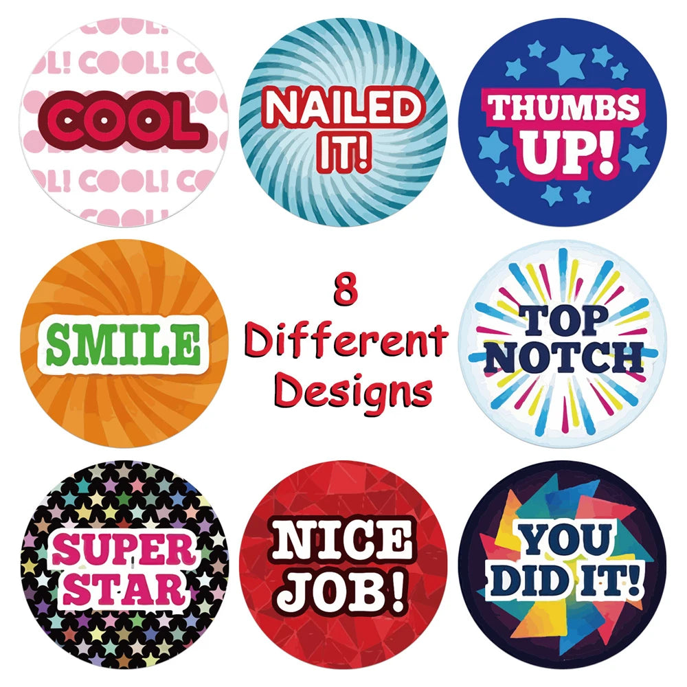 50-500pcs Reward Stickers Roll Kids Sticker Scrapbooking Star 25mm 3D Cartoon Multicolor Funny Toys For Children Stickers