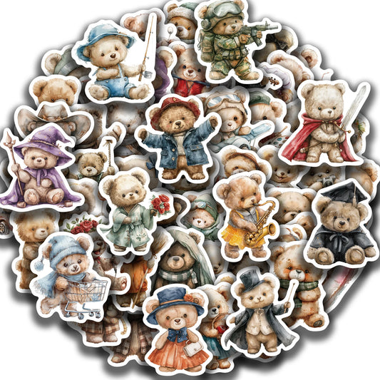 55 Cute Teddy Bear Stickers: Laptop, Phone, DIY Vinyl