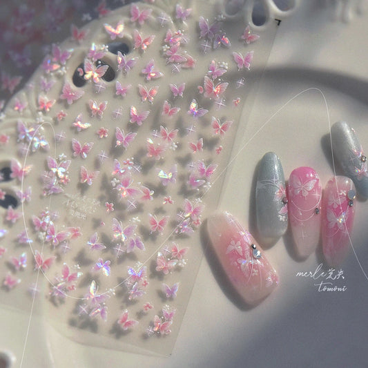 Butterfly Nail Art Stickers 5D Manicure Decals
