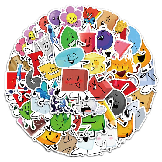 Battle for Dream Island Stickers - Cartoon Decals for Luggage, Laptop, Phone, Guitar, Car, Bike, Skateboard