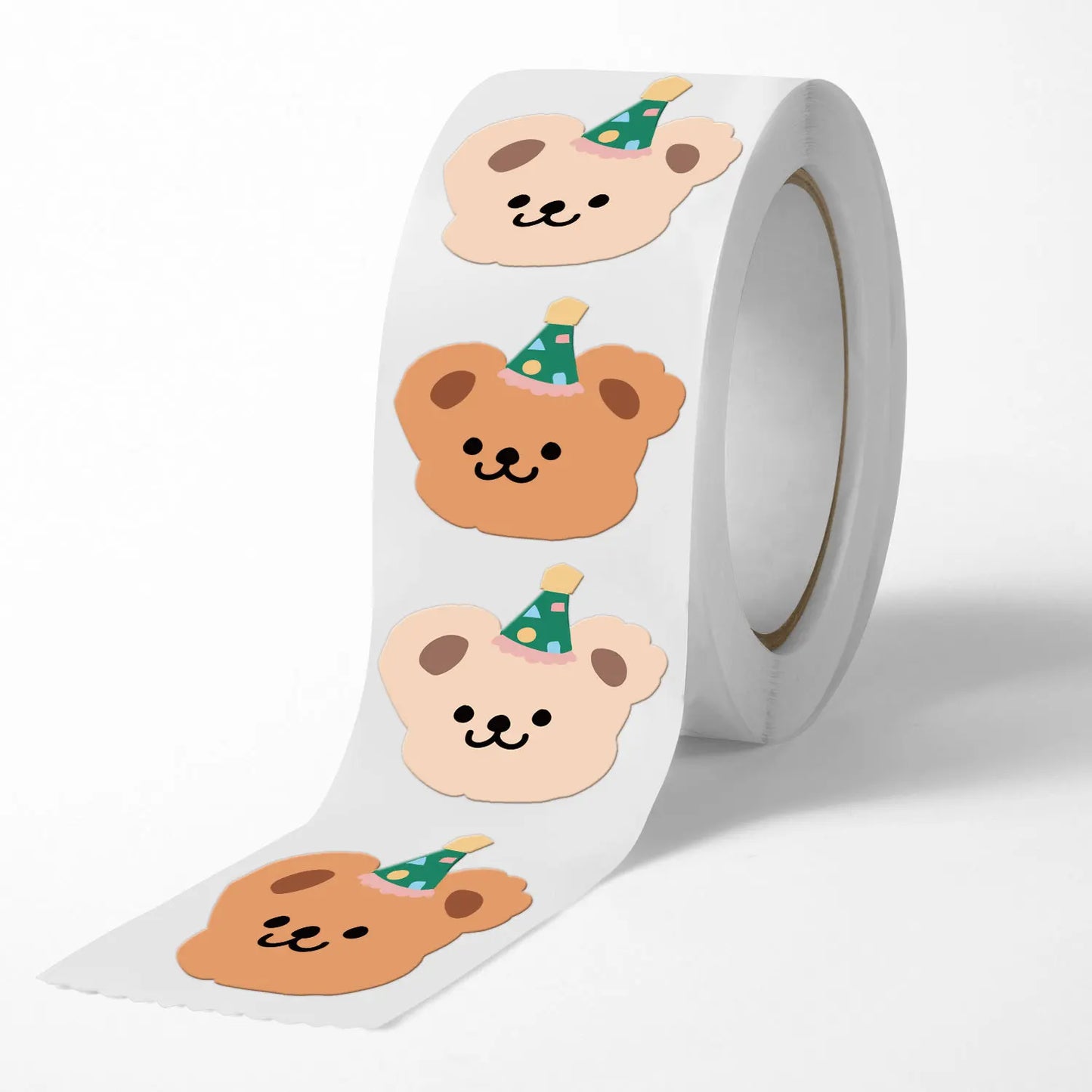 50-200Pcs Cute Little Bear Stickers  Whole Paper Adhesive Tape INS Korean Simplified Sealing Sticker Packag Decor Lables