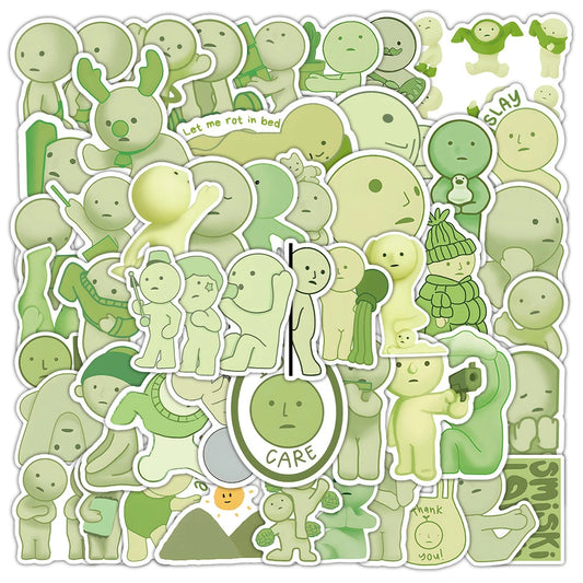 Smiski Cartoon Stickers: 10/30/50pcs for Laptop, Fridge, Suitcase, Skateboard, Guitar