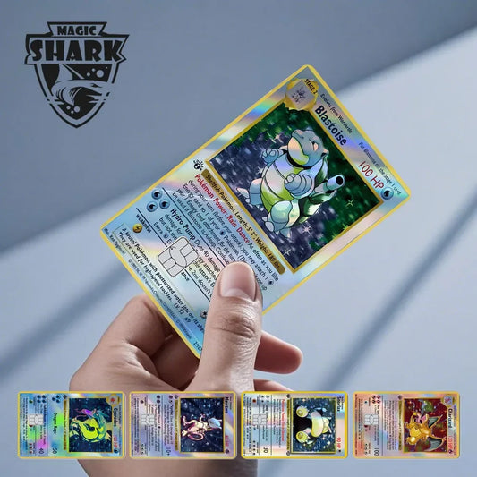 Holographic Pokemon Card Skin Sticker: Charizard, Mewtwo