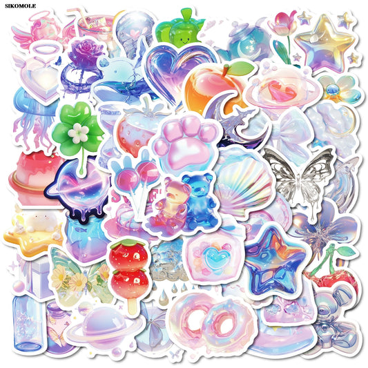 Liquid Metal Graffiti Stickers for DIY Motorcycle, Laptop, Skateboard, Notebook - 10/30/50PCS