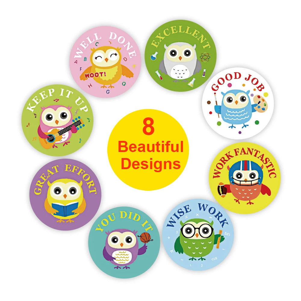 100-500pcs Teacher Reward Stickers for Kids Children School Encouragement Students Stickers Games Toy Animals Stationery Labels