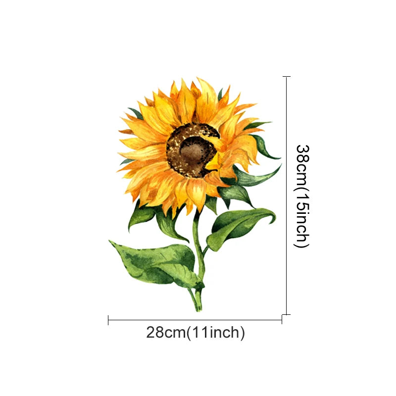 Sunflower Wall Sticker Skirting Line Kids Room Self-Adhesive Baseboard Mural Decor