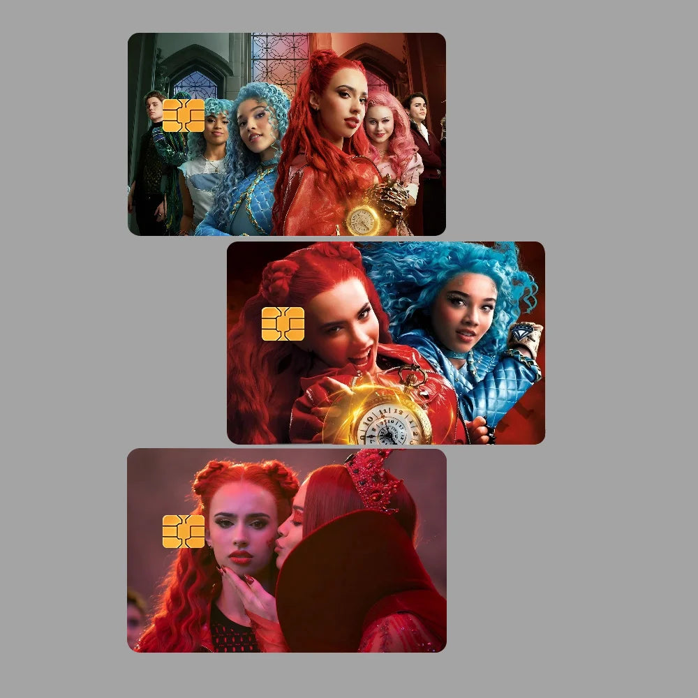 Descendants Red Poker Card Skin Sticker Tape