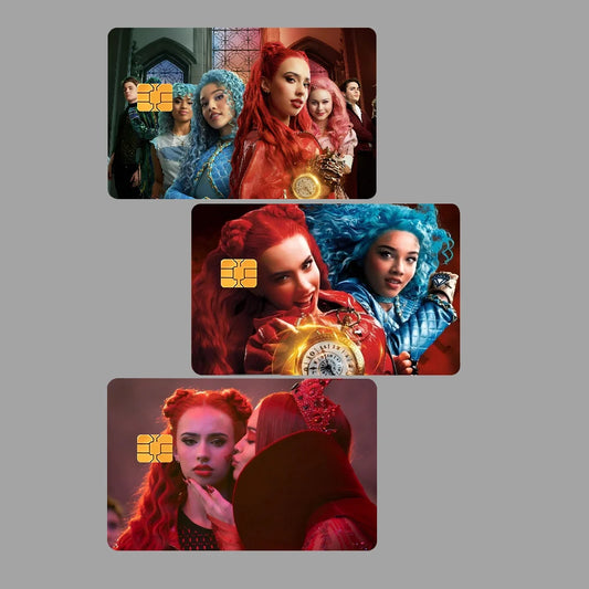 Descendants Red Poker Card Skin Sticker Tape
