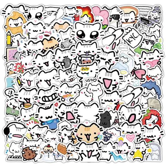 Cute Cat Stickers Pack: Laptop, Phone, Car, Bike Decals