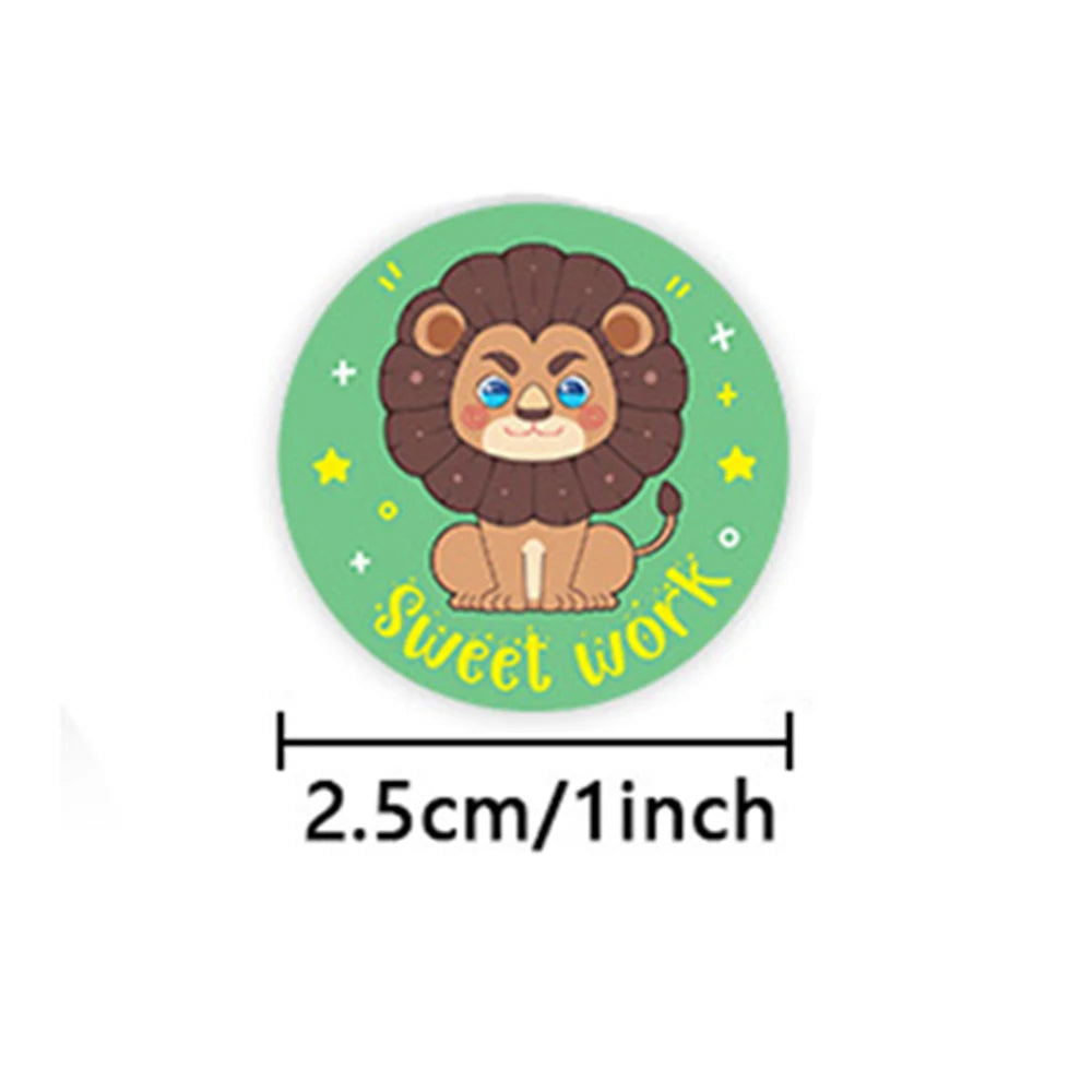 100-500pcs Kids Toy Stickers Animal Cartoon Stickers Various Cute Design Patterns School Teacher Reward Stickers