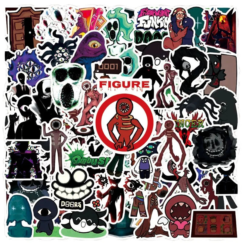 50pcs Roblox Anime Stickers for Laptop, Phone, Car, Scooter, Suitcase, Water Bottle, Stationery, Refrigerator Decoration