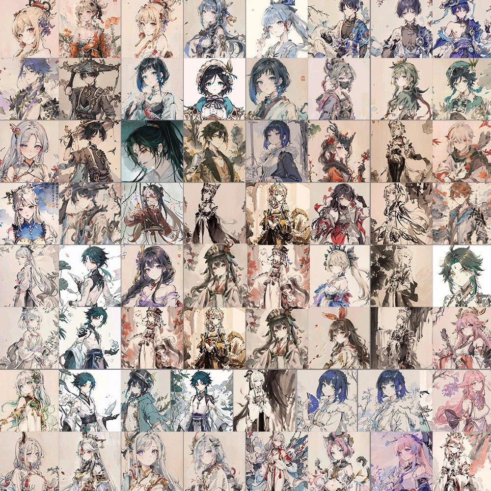 Genshin Impact Anime Stickers Pack - Laptop, Guitar, Phone, Car, Waterproof