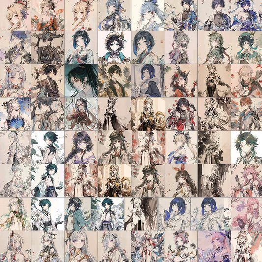 Genshin Impact Anime Stickers Pack - Laptop, Guitar, Phone, Car, Waterproof