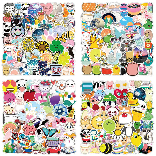 50pcs Cute Cartoon Animal Stickers for Laptop, Phone, Kids Toys, Scooter, Trolley Case