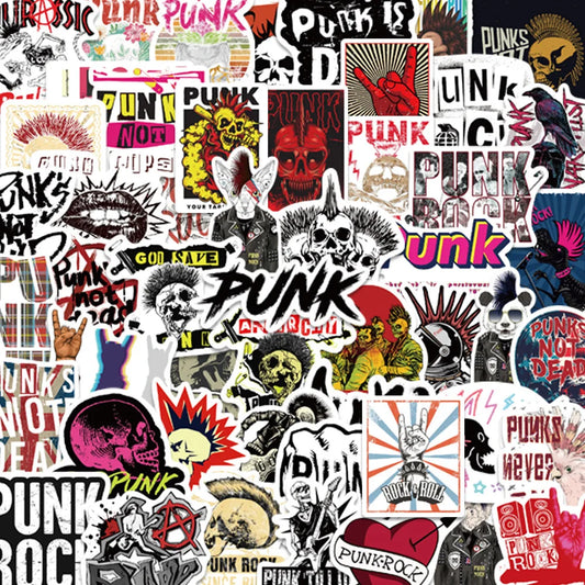 50 Punk Rock Stickers: Waterproof Decals for DIY & More
