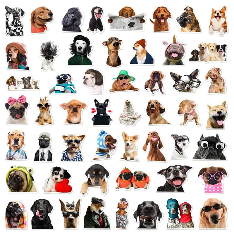 10/30/50/100PCS Cute Dog PVC Sticker Aesthetic Children's Korean Stationery School Supplies DIY Decoration Scrapbooking for Kids