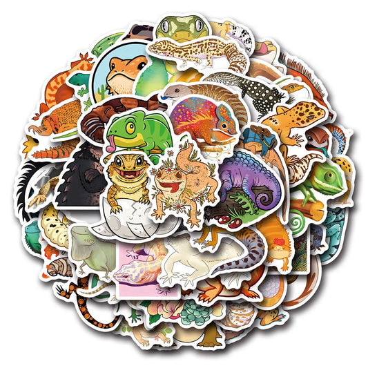 Lizard Stickers Reptile Decals for Kids DIY Laptop Luggage Phone Fridge Suitcase