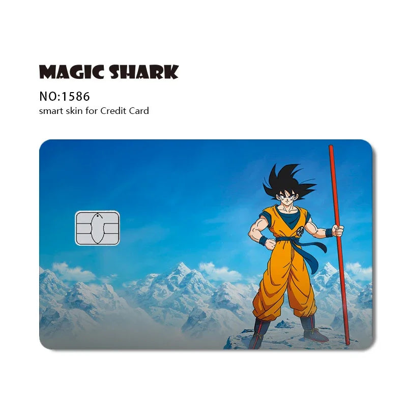 Anime Dragon Ball Card Skin Sticker 3M PVC Matte Cover