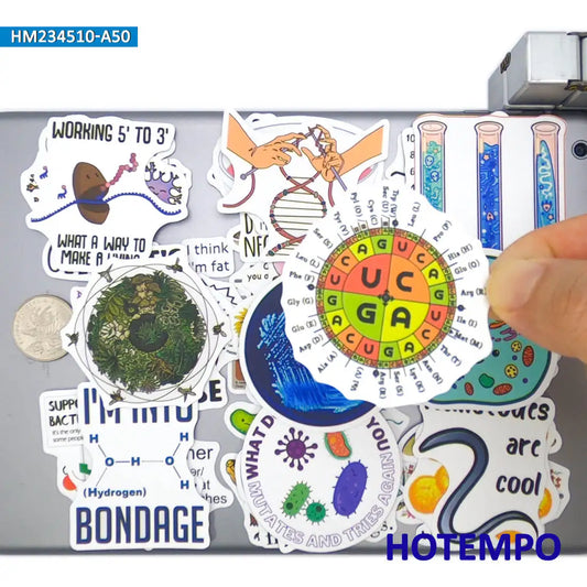 20/30/50Pieces Natural Science Funny Graffiti Biology Style Stickers for Kids Scrapbook Diary Luggage Phone Laptop Sticker Toys