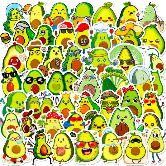 Funny Avocado Stickers 10/25/50pcs for DIY Decor, Laptop, Water Bottle, Skateboard