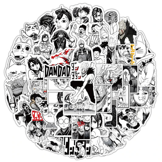Anime Dandadan Graffiti Stickers Waterproof for Laptop Motorcycle Luggage Kids Toys