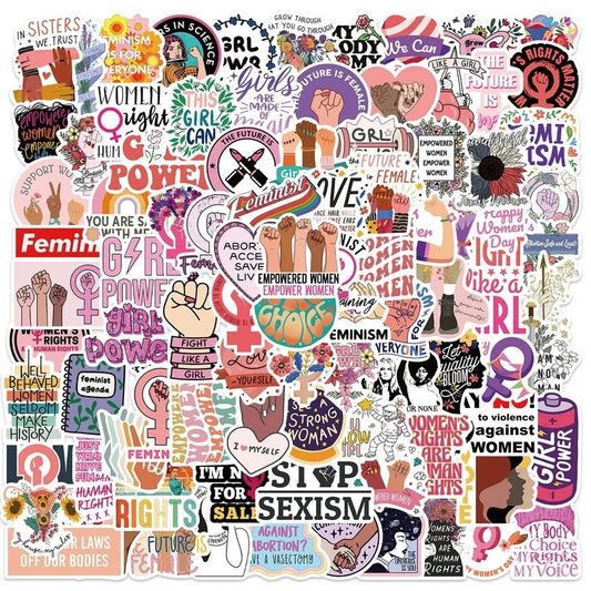 Feminism Inspirational Quote Stickers for Guitar Laptop Phone Fridge Scrapbook Luggage