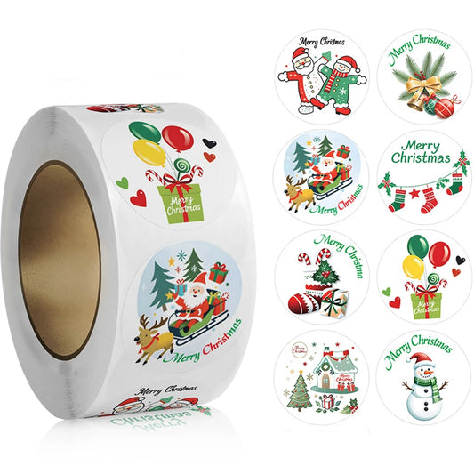 Christmas Stickers: 100-500pcs Gift & Baking Labels