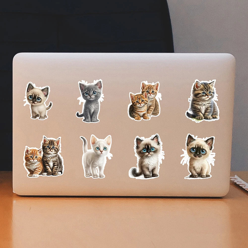 10/30/50PCS Kawaii Cat Cute Stickers Toys Gift Scrapbook Laptop Phone Bike Laptop Suitcase Helmet Fridge Wall Decals Decoration