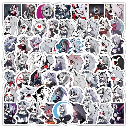 Helluva Boss Loona Stickers Decals Anime Cartoon DIY Scrapbook Laptop Car Bike Skateboard