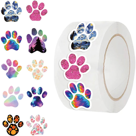 Dog Paw Stickers: Reward & Decoration (100-500pcs)