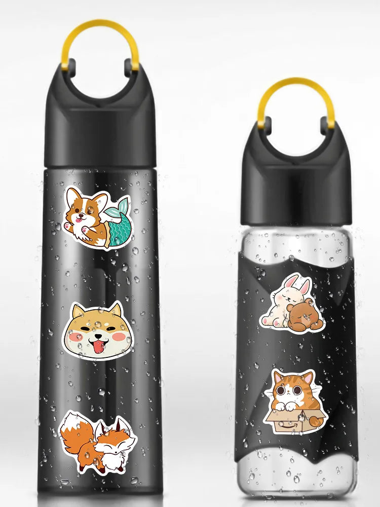 50/100pcs Cute Cartoon Little Animals Stickers Kids Toy Waterproof Graffiti For Laptop Water Bottle Phone Bicycle Car Decals