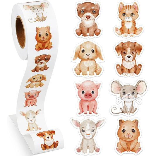 100-500pcs Animals Reward Stickers for Kids Children Kindergarten School Encouragement Students Games Toy Stationery Sticker