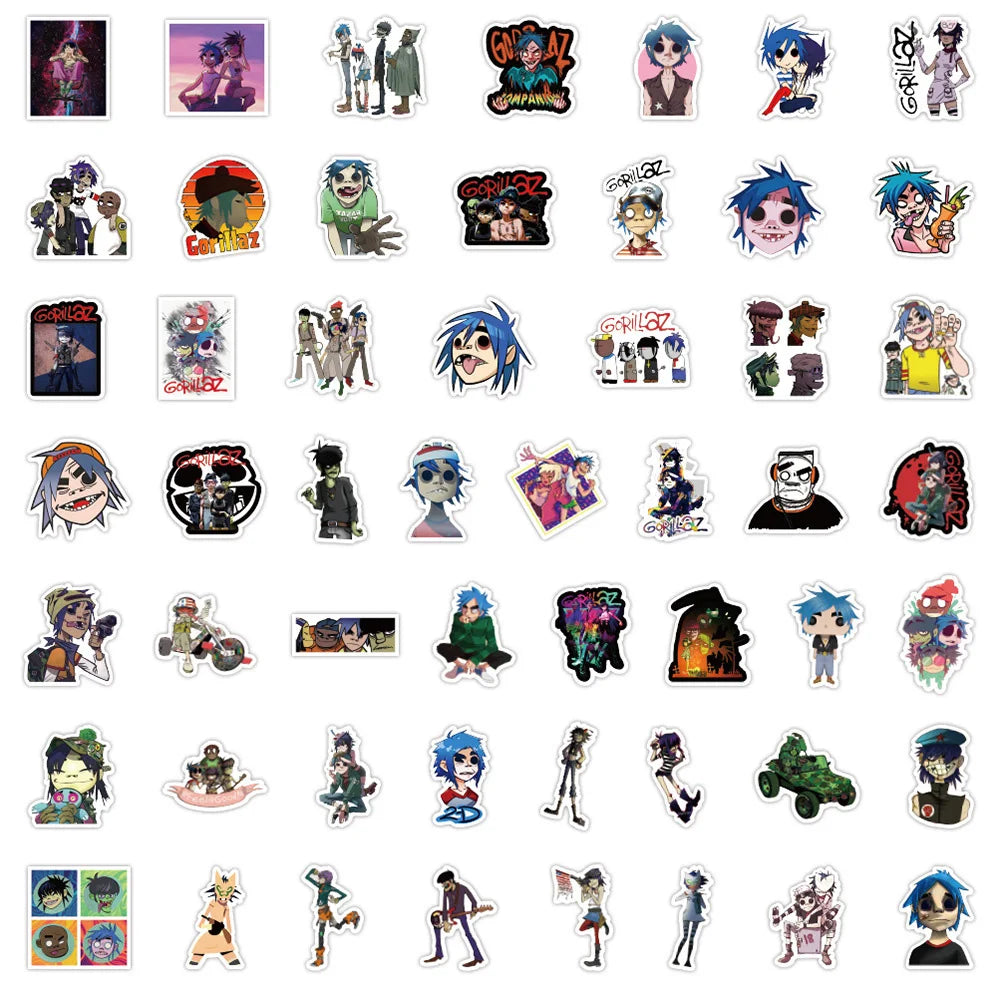 10/30/50pcs Gorillaz Band Sticker Packs