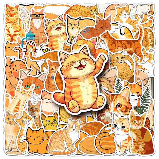 Cute Cat Stickers 10/30/50pcs - Cartoon Decals for Laptop, Phone, Notebook, Fridge, Kids Toy