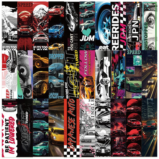 JDM Racing Car Stickers Decals Waterproof 10/30pcs
