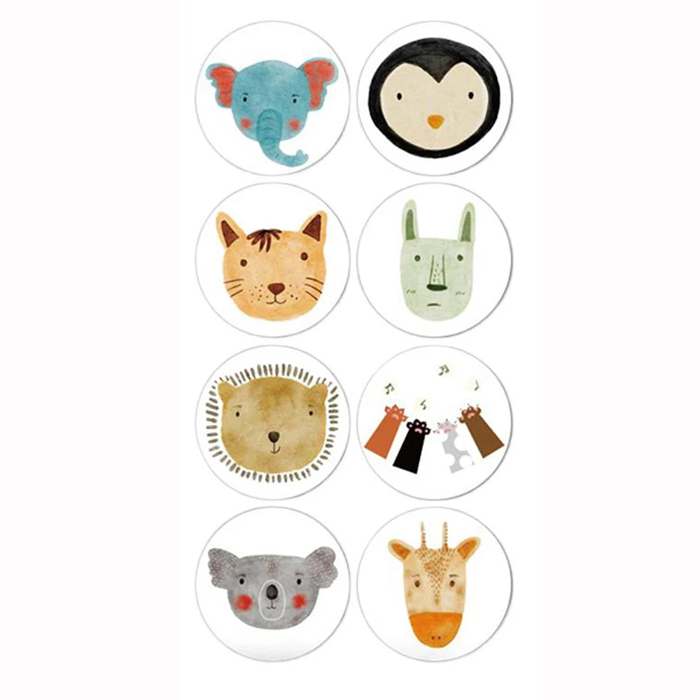 100-500pcs Reward Sticker Cute Cartoon Animals Scrapbooking Sticker for Teacher Encourage Supplies Children's Lables