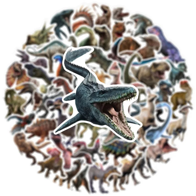 10/30/50PCS Dinosaurs Age Sticker Aesthetic PVC Children's Korean Stationery School Supplies Decoration Scrapbooking for Kids