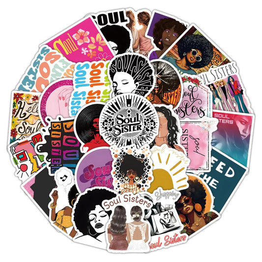 Soul Sister Cartoon Friendship Stickers PVC Waterproof Skateboard Notebook Graffiti Toy
