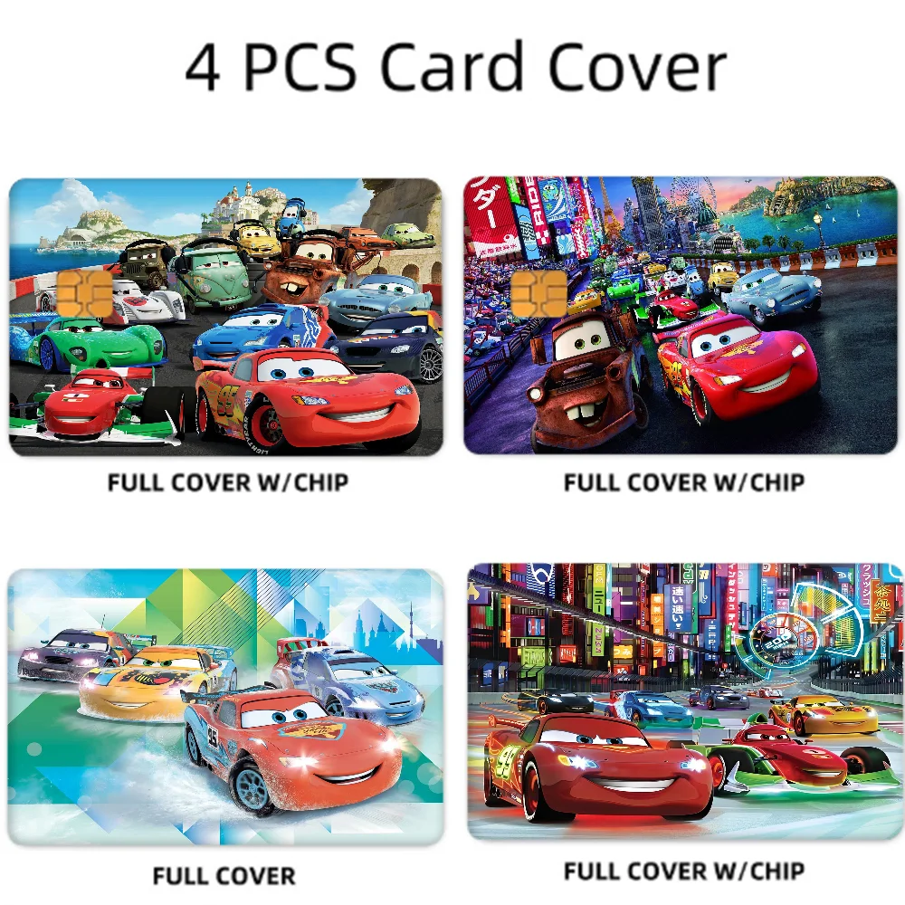Disney Cars 4pc Card Skin Sticker Set