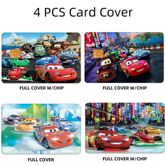 Disney Cars 4pc Card Skin Sticker Set