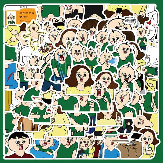 73pcs Cartoon Bang Bang Yu Zhi Graffiti Stickers for Helmet Wall DIY Decoration