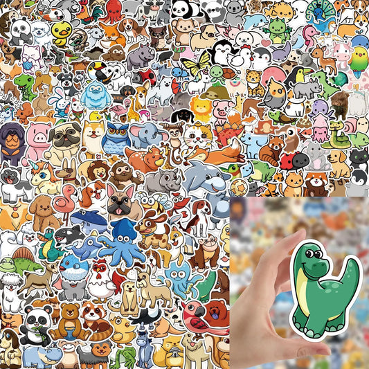 100pcs Cute Animal Stickers Waterproof Decorative Laptop Phone Luggage Notebook