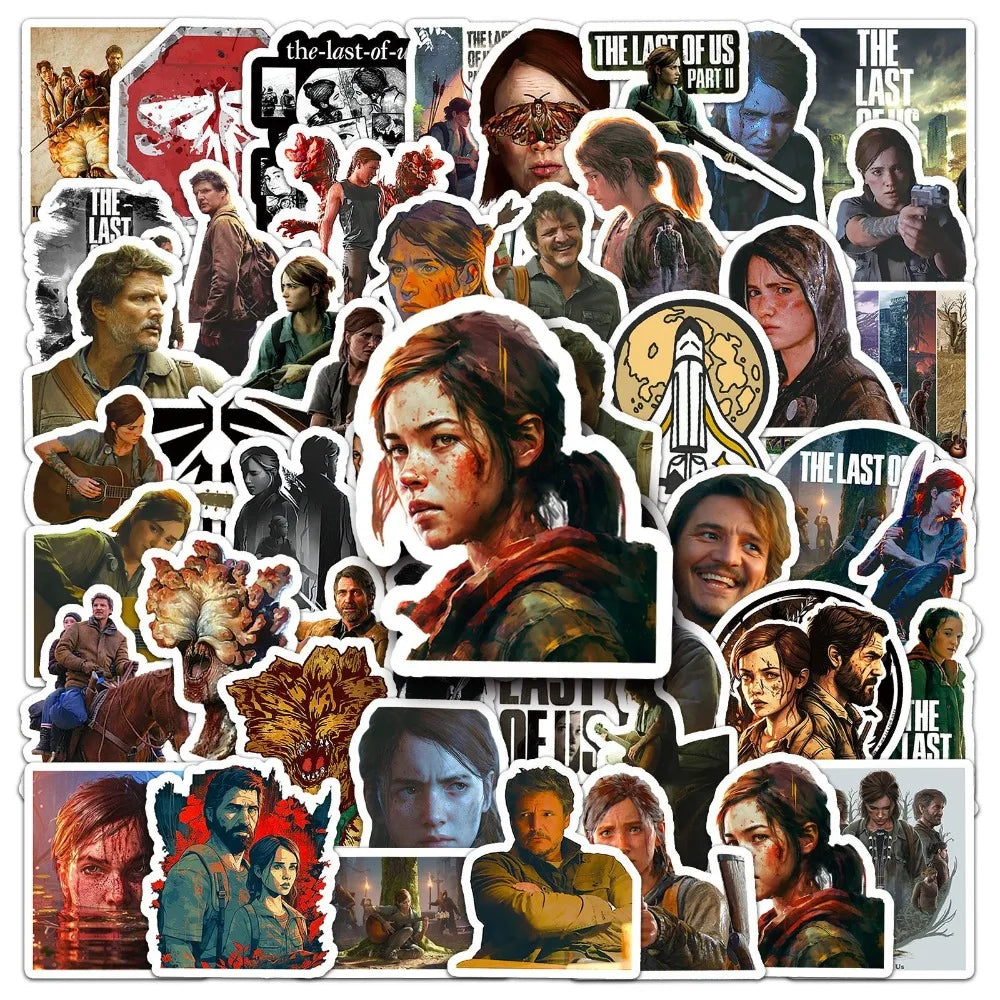 10/50pcs Hot Game the Last of Us 2 Stickers Toy Children Toy Skateboard Helmet Phone Car Tv Show Vinyl Stickers Joel Abby Decal