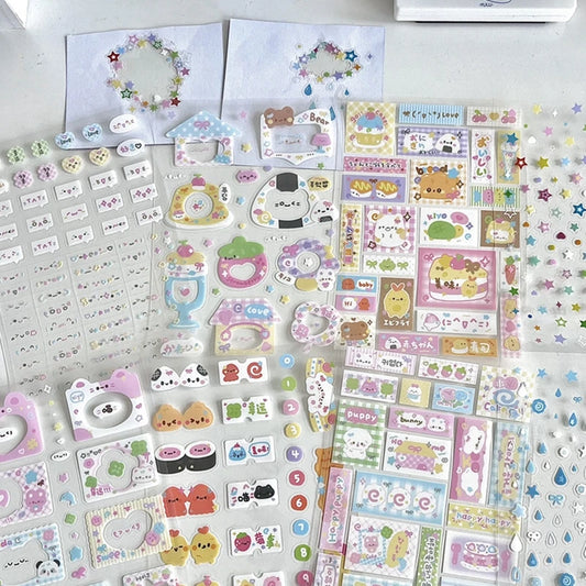 Korean Cute Cartoon Stickers Set for Phone & Luggage