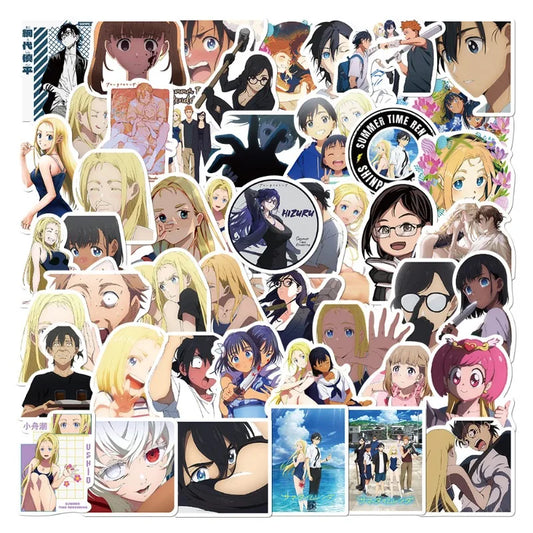 50pcs Anime Sticker Pack for Laptop, Phone, Scooter, Suitcase, Water Bottle, Stationery, Refrigerator