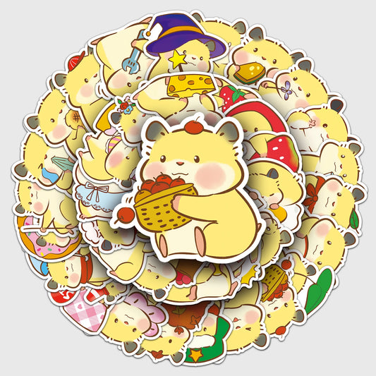 Cute Bear Cartoon Graffiti Stickers for Laptop, Guitar, Skateboard, Suitcase Decoration